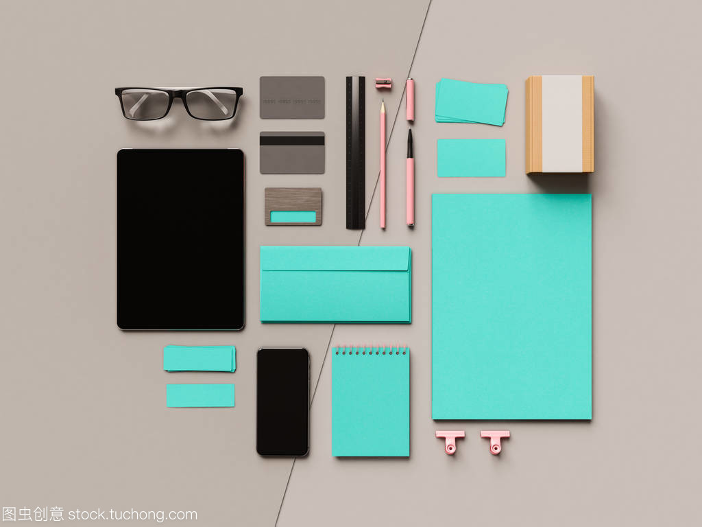 企业形象的立体呈现 品牌模拟在办公用品与体育用品中的3D视觉设计